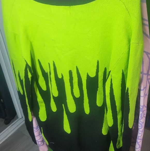 Neon Slimed Drip Cardigan - Picture 4 of 6